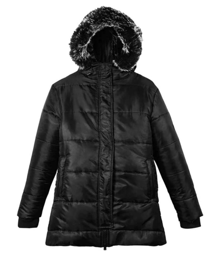 Ella women's black puffer coat in USA