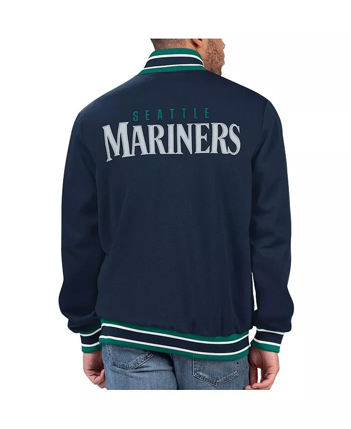 Men's Navy Seattle Mariners Secret Weapon Wool  Jacket