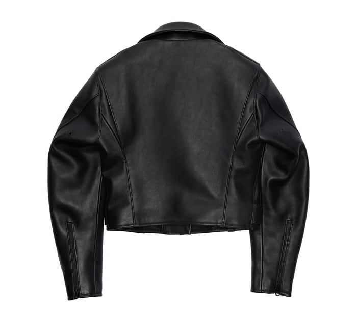 Classic Cropped Leather Jacket for Women in Slim Fit - TJS in France style