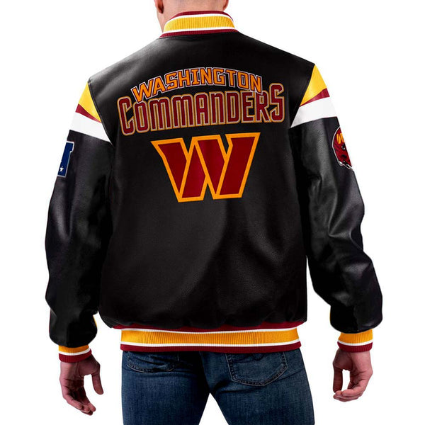 NFL Multi Washington Leather Jacket | NFL Leather Jacket For Men and Women | The Jacket Seller