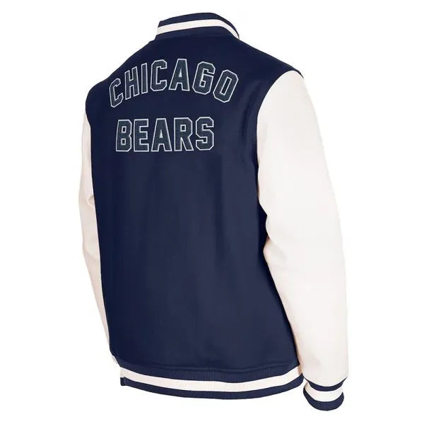 NFL varsity jacket Chicago Bears wool and leather

