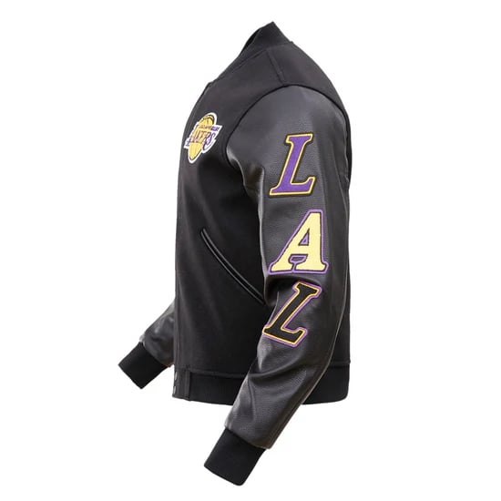 Classic wool varsity jacket for men, Los Angeles Lakers design in USA