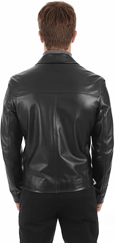 Stylish men's leather biker jacket in USA