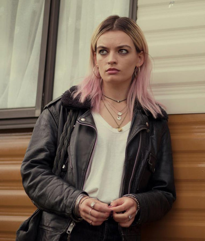 Sex Education Maeve Wiley Black Jacket