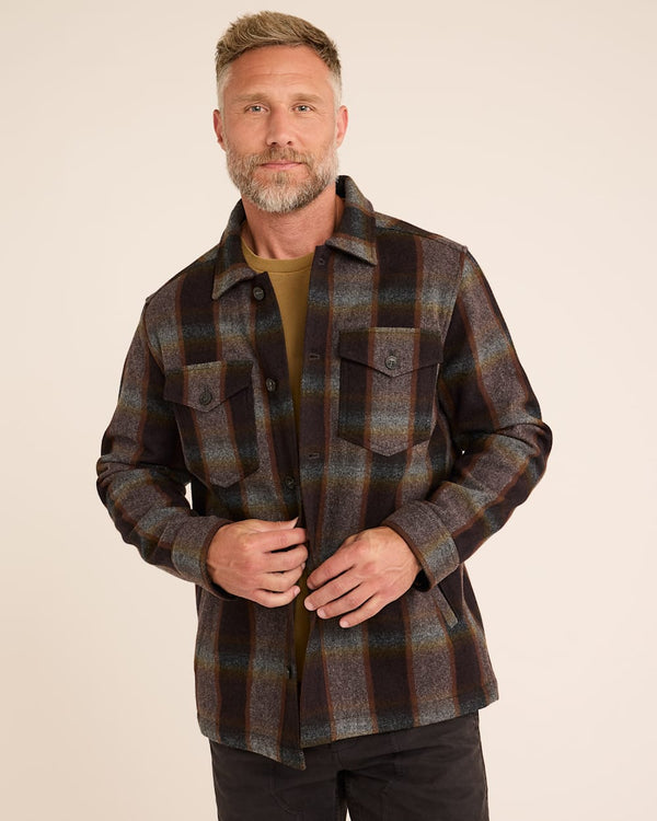 MEN'S PLAID WOOL LAWSON COAT