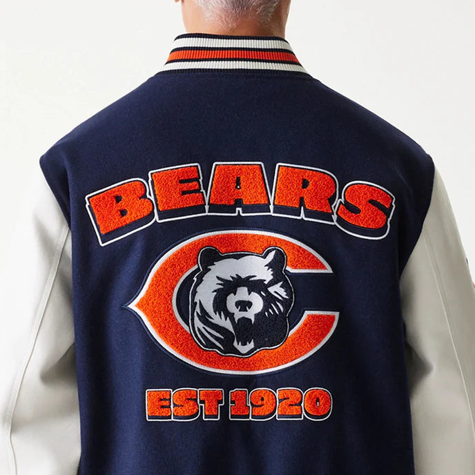 Women's Chicago Bears NFL Varsity Jacket in Navy in USA