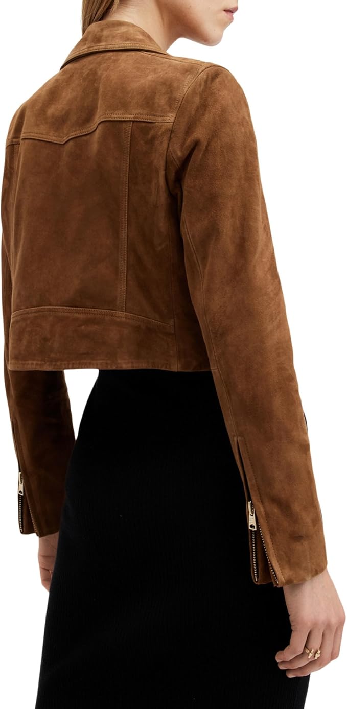 elegant suede brown jacket in usa