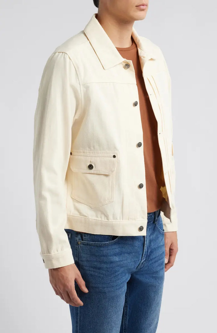 Timeless cotton jacket with chest flap pockets in USA