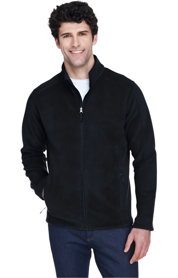 Men's tall black Journey fleece jacket with full zip in USA