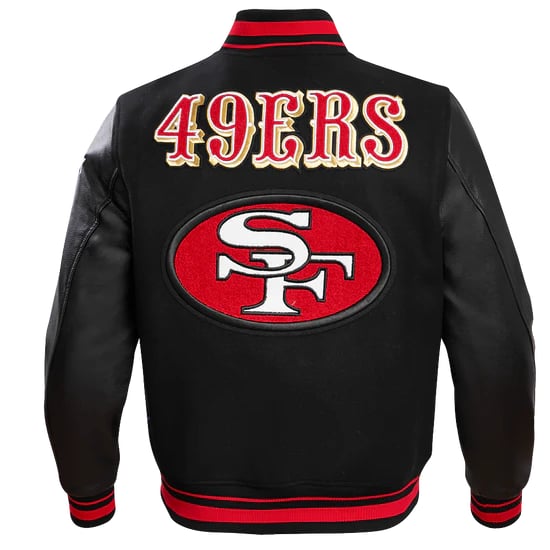 NFL San Francisco 49ers men's jacket in iconic red and gold
