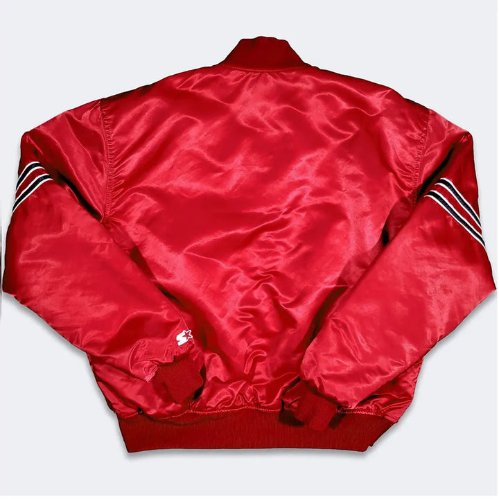 Men's 80s Arizona Cardinals Red Satin Jacket
