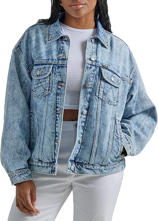 Women's relaxed fit denim jacket by Wrangler in USA