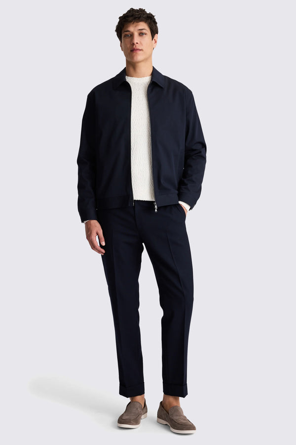 Classic navy Harrington jacket for men in USA