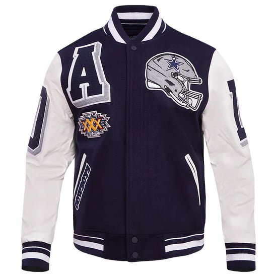 Dallas Cowboys mashup men's rib wool varsity jacket
