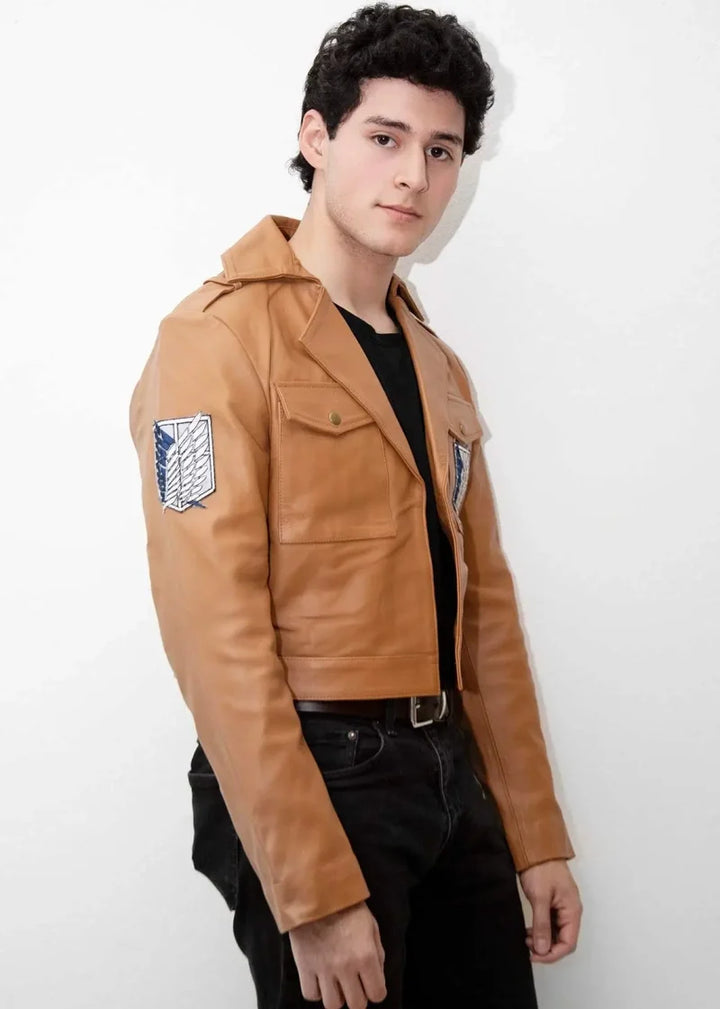 Attack on Titan Survey Corps leather jacket for men in USA
