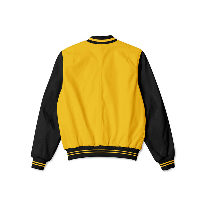 Yellow and black bomber jacket for Steelers fans

