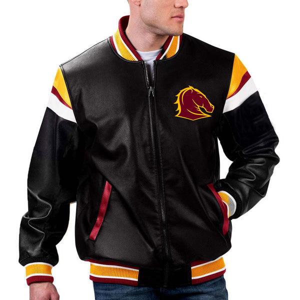 Men's and Women's NRL Brisbane Leather Jacket in France style