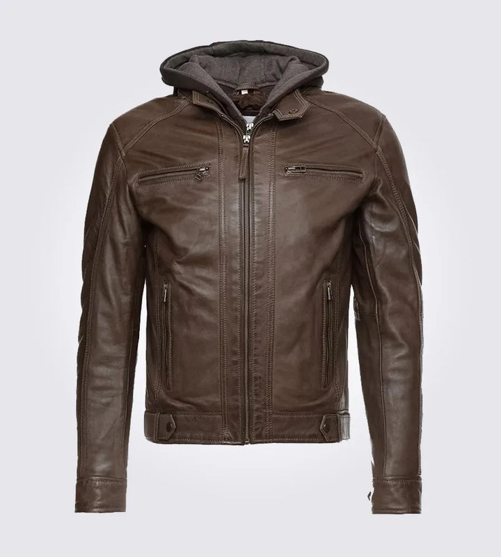 Classic hooded motorcycle outerwear in France style