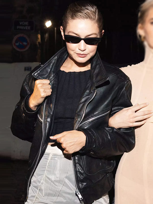 Stylish 2024 Women's Leather Jacket by Gigi Hadid
