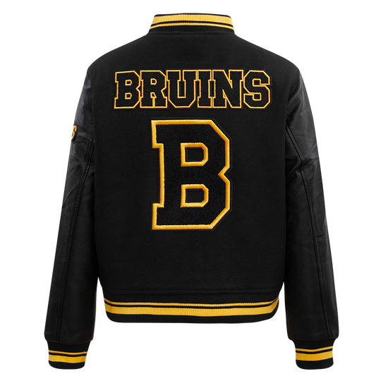 NHL Boston Bruins Retro Classic Women's Rib Wool Varsity Jacket