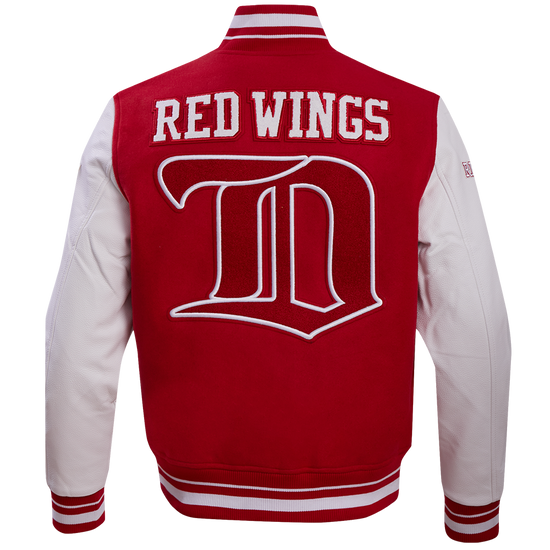 Detroit Red Wings Retro Classic Men's Rib Wool Varsity Jacket