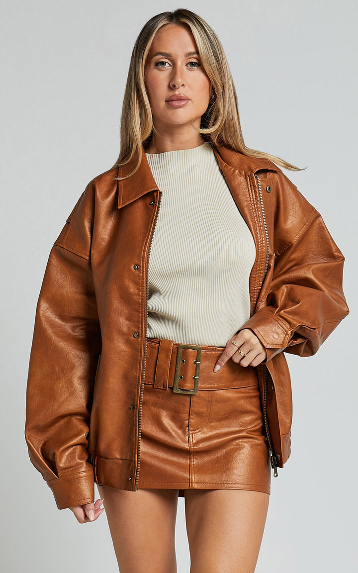 Lightweight tan Kenny bomber jacket with ribbed trim in USA