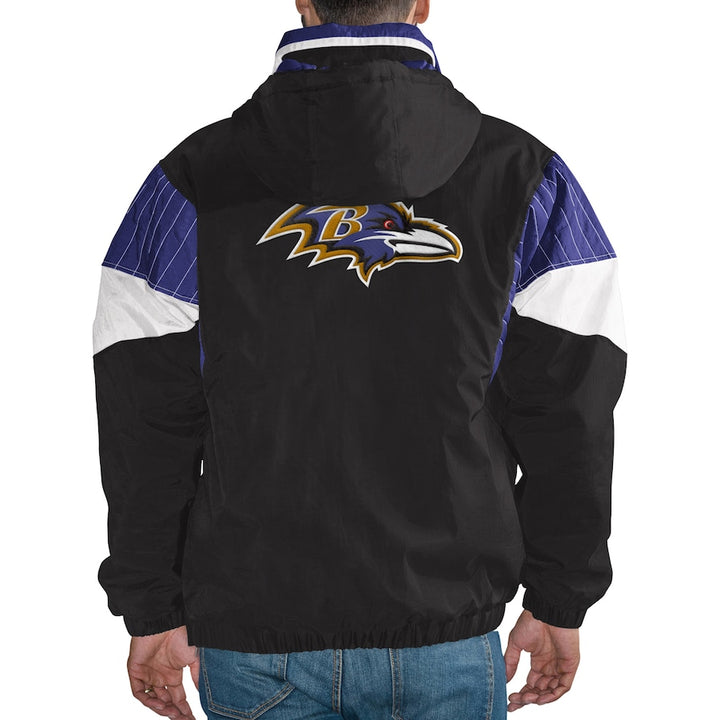 Black breakaway Ravens pullover with NFL logo


