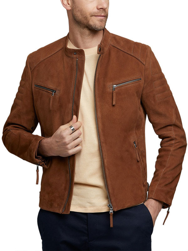 Men's Express genuine suede biker jacket in USA