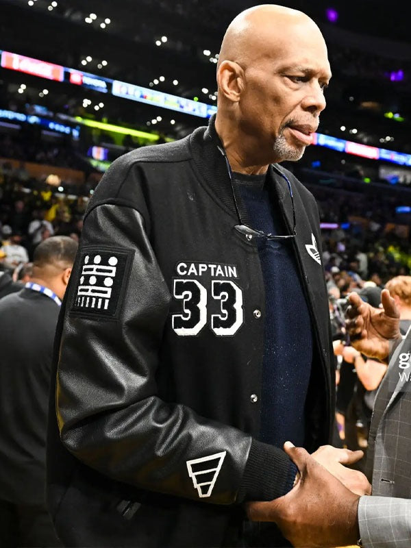 Kareem Abdul-Jabbar Captain 33 NBA Letterman Jacket by TJS in France style