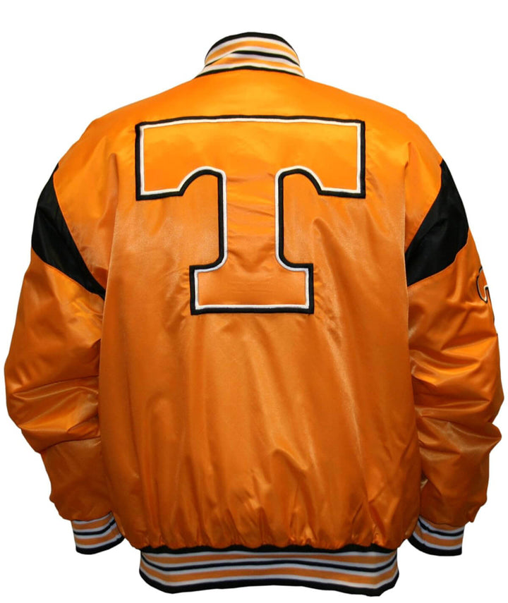 Tennessee Volunteers Big League satin jacket, featuring NCAA team branding and classic USA craftsmanship