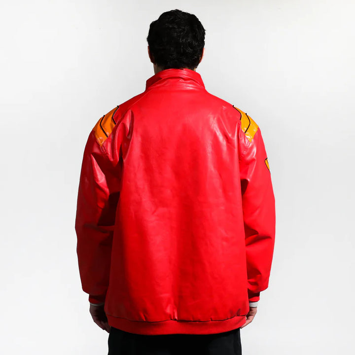 Unisex anime racing jacket featuring Misato design in USA