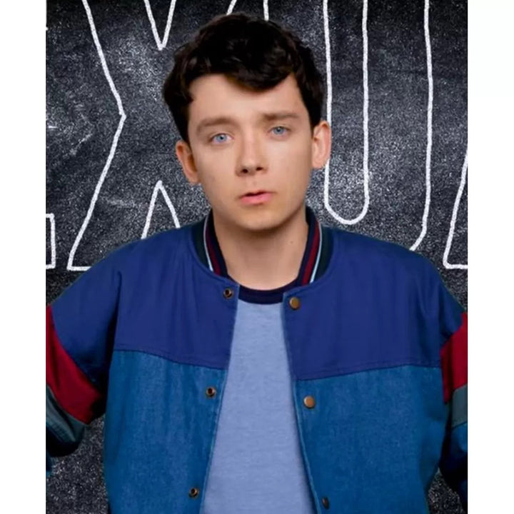 front view Asa-Butterfield-Blue-Jacket