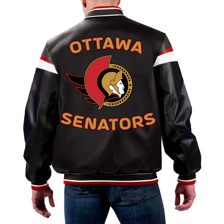 NHL Ottawa Senators Leather Jacket by TJS in USA