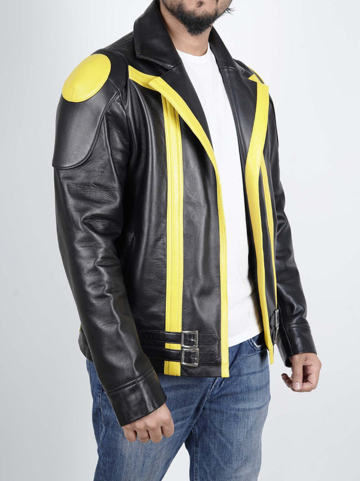 Men’s yellow jacket inspired by Poke Spark team leader design in United State Market