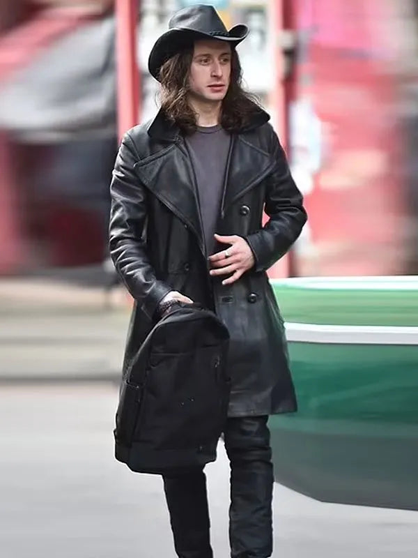 Stylish trench coat worn by Rory Culkin in 5lbs of Pressure in American style