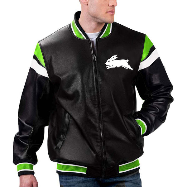 NRL South Sydney Leather Jacket by TJS