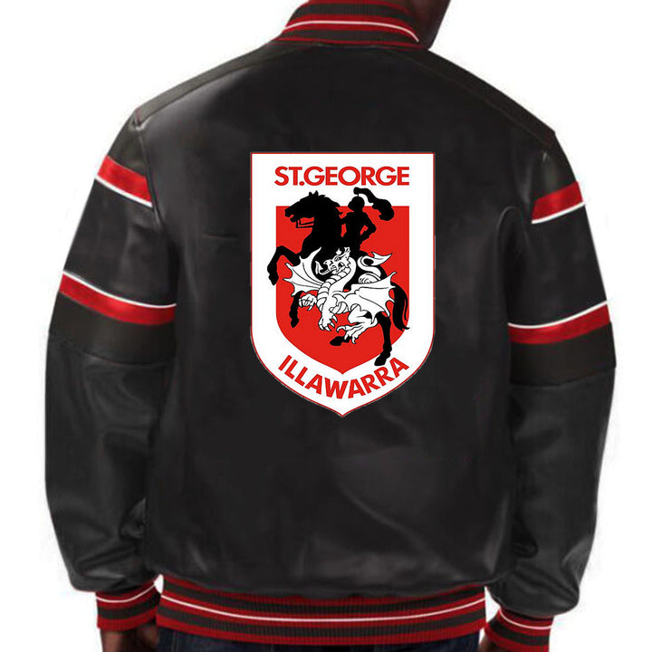 St. George Illawarra Dragons NRL leather jacket in USA