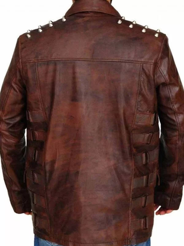 Bray Wyatt inspired distressed leather jacket