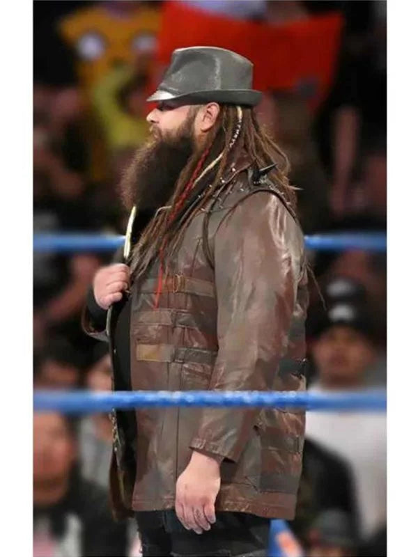 WWE Bray Wyatt brown leather jacket for men