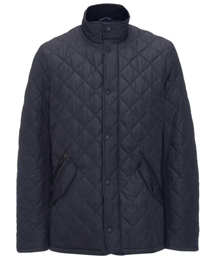 Barbour men's quilted jacket with funnel collar