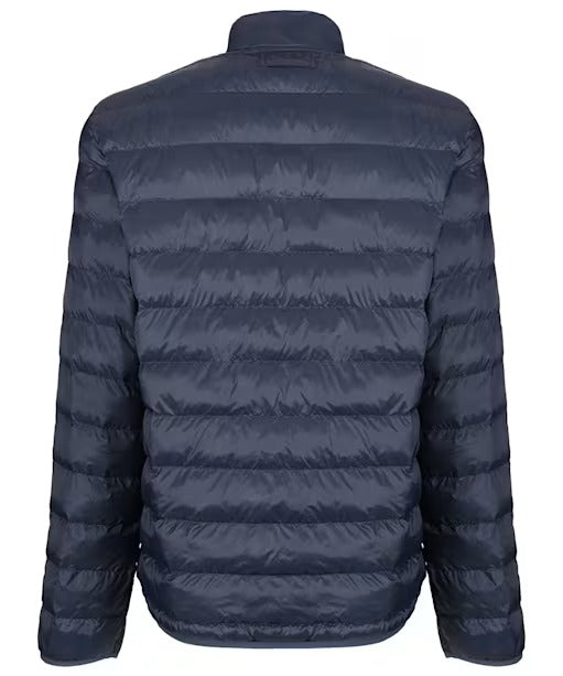 Stylish baffle quilt men's jacket with polyester filling