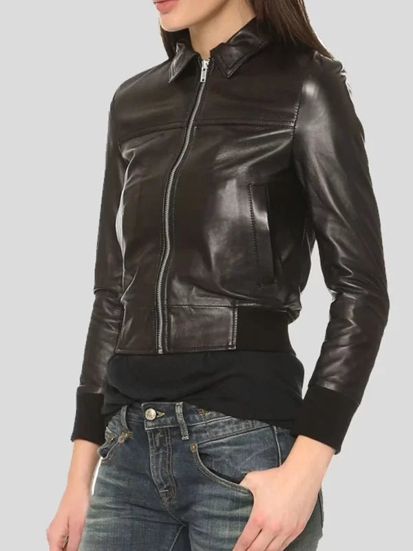  Bomber Leather Jacket in usa