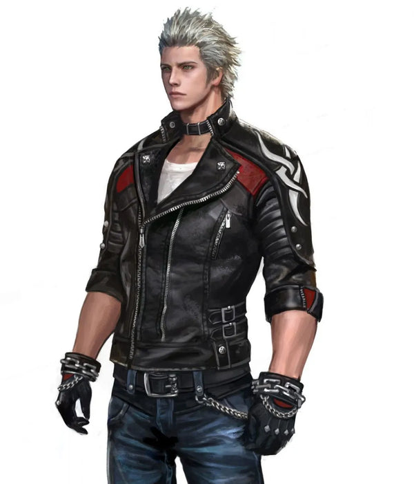Shop DMC Vergil Anime Motorcycle Leather Jacket