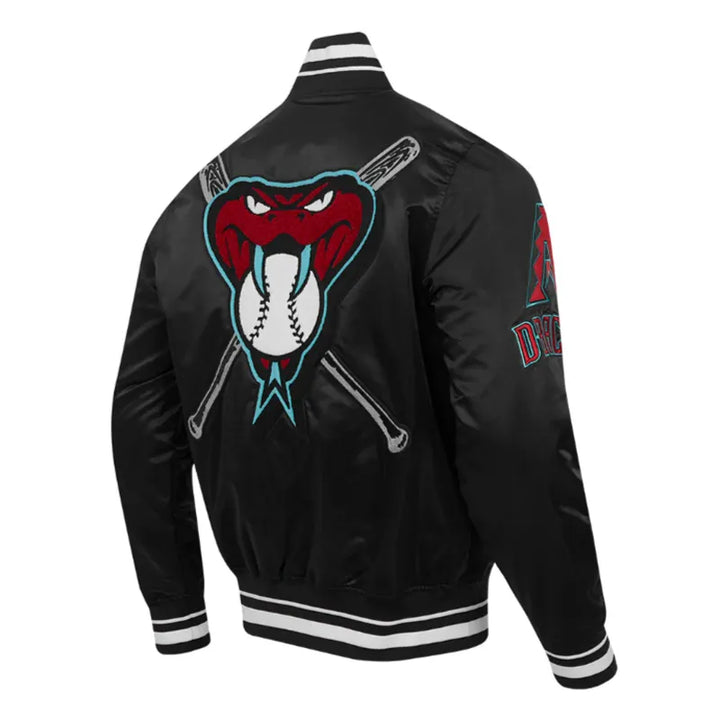 Side View MLB ARIZONA DIAMONDBACKS MASHUP MEN'S RIB SATIN JACKET