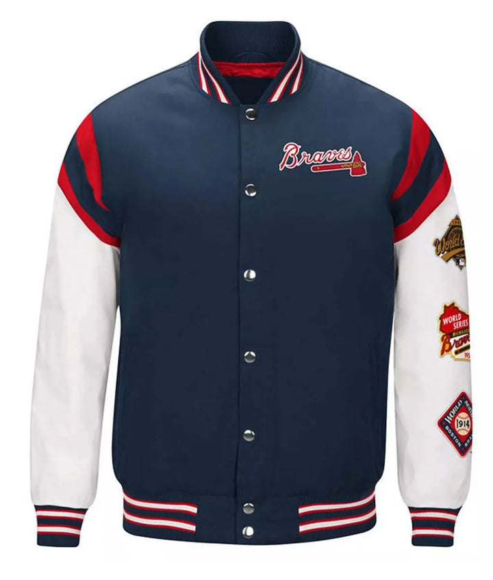 atlanta braves home team commemorative jacket

