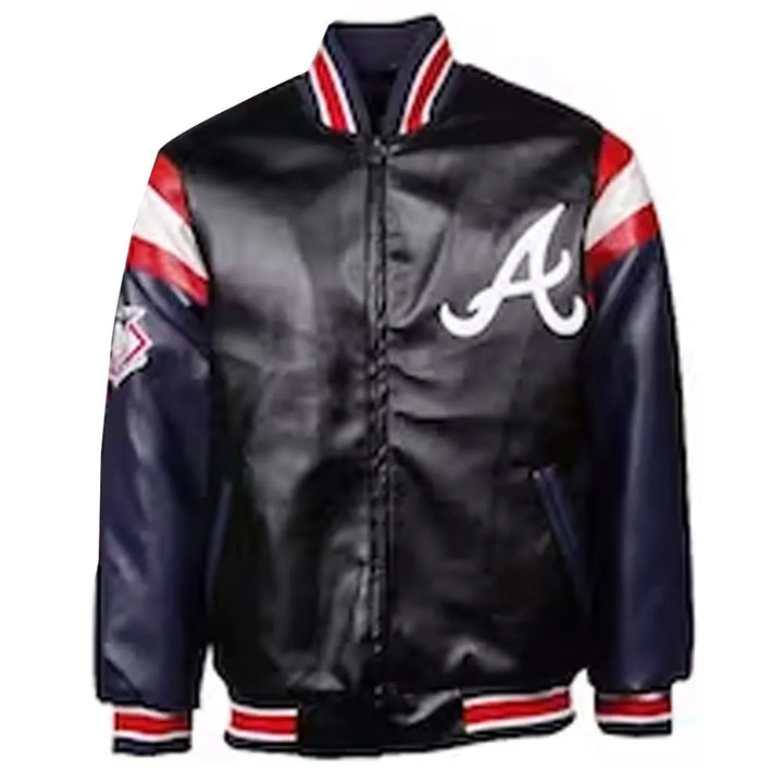 atlanta braves varsity leather jacket

