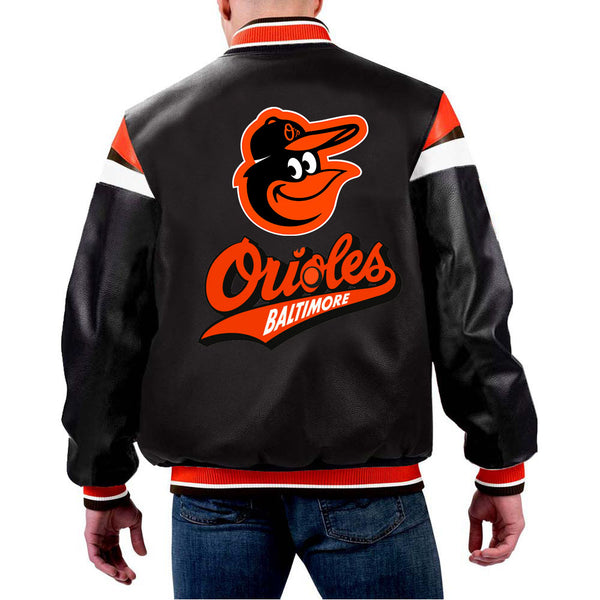 Baltimore Orioles MLB leather jacket, show your Oriole pride in style.  in USA