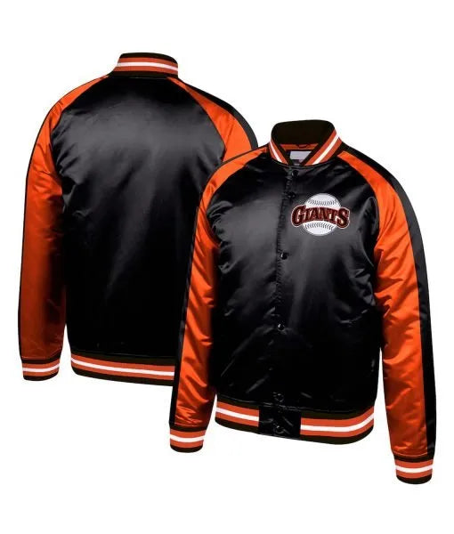San Francisco Giants black and red satin jacket

