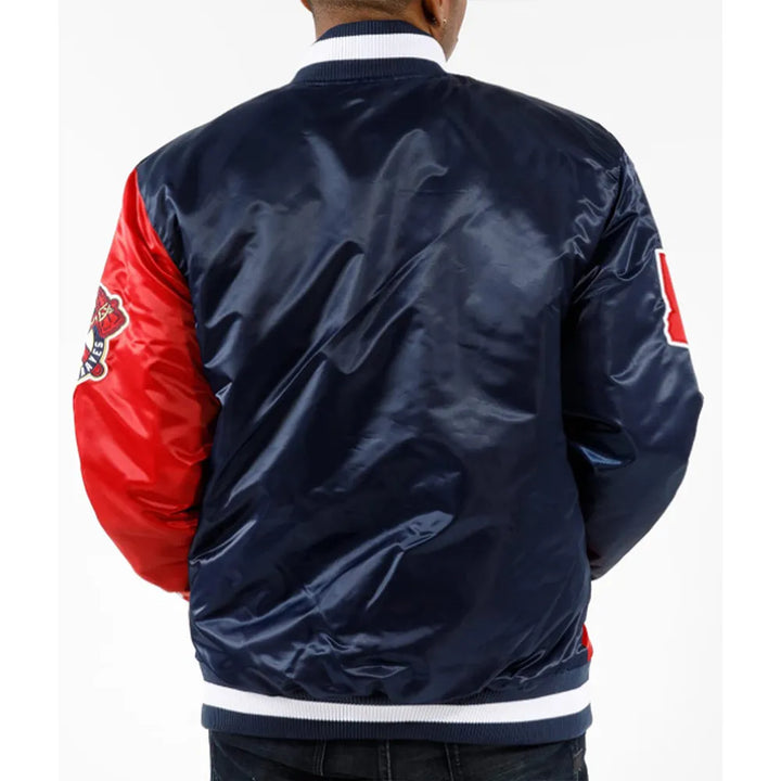 atlanta braves red and blue varsity jacket

