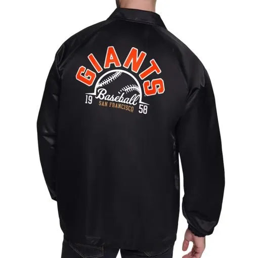Unisex satin Giants retro coaching jacket

